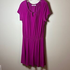 Susan Graver Vibrant Pink Mini Dress